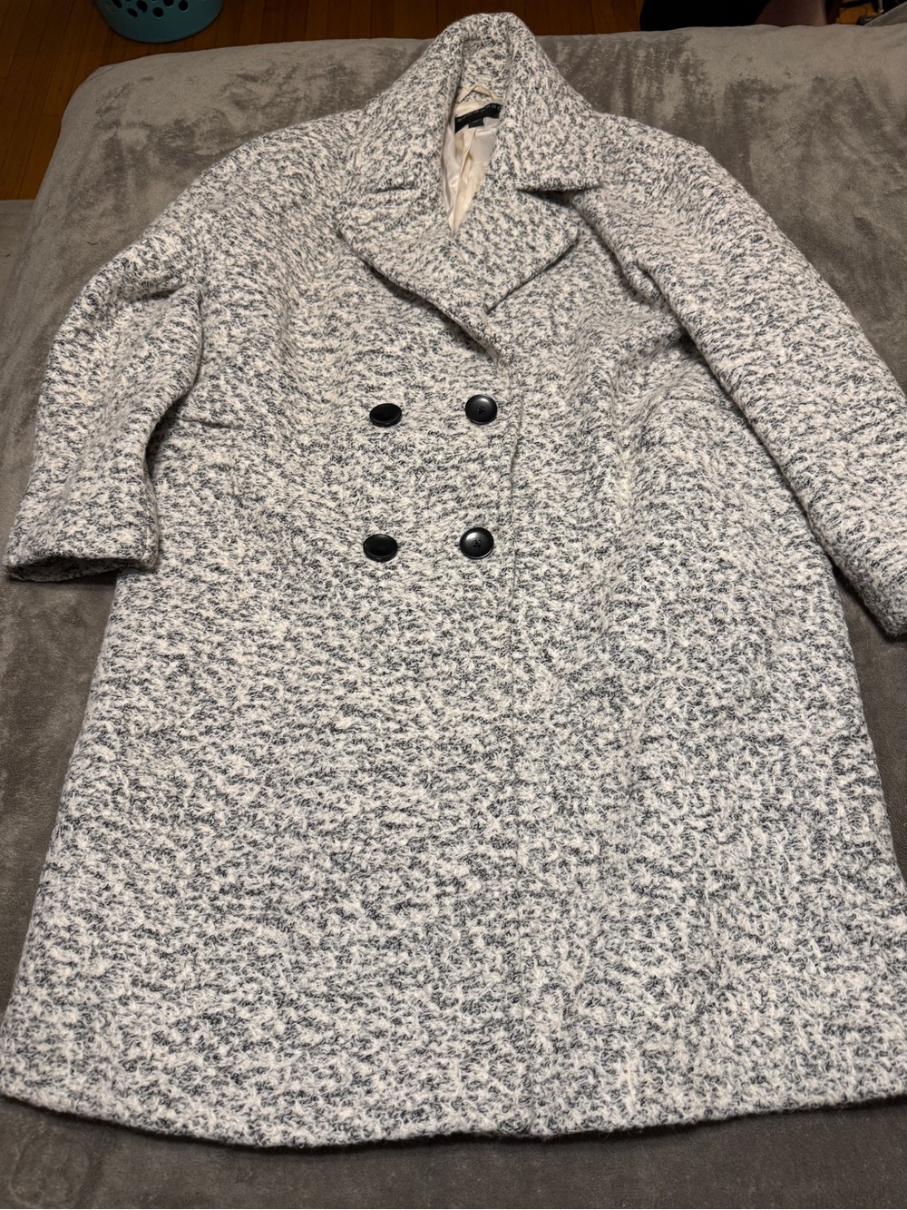 ✨ NWOT Bernardo Double-Breasted Boucle Coat Sz XL - Picture 3 of 6